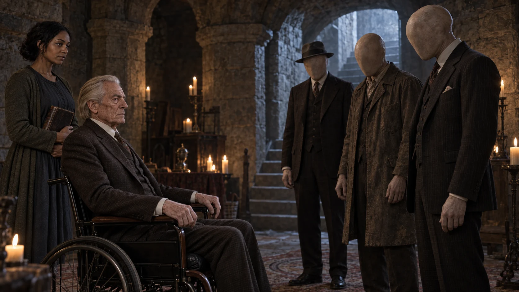 The failed immortality rituals return to haunt Thaddeus in the form of the Hollow Men.